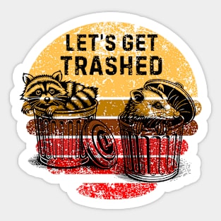 Raccoon Possum Trash Sticker